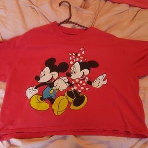 Short Vintage Mickey and Minnie Shirt